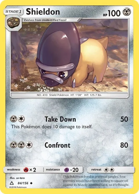 Shieldon #84/156 Pokémon card from SM - Ultra Prism