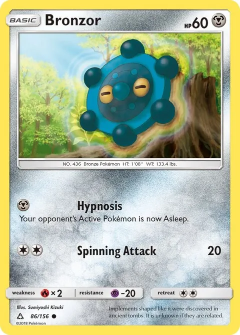 Bronzor #86/156 Pokémon card from SM - Ultra Prism