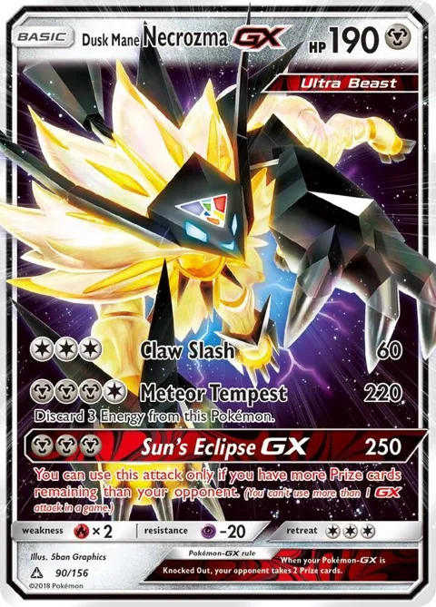 Dusk Mane Necrozma GX #90/156 Holofoil Pokémon card from SM - Ultra Prism