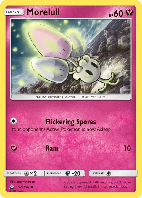 Morelull #92/156 Reverse Holofoil Pokémon card from SM - Ultra Prism