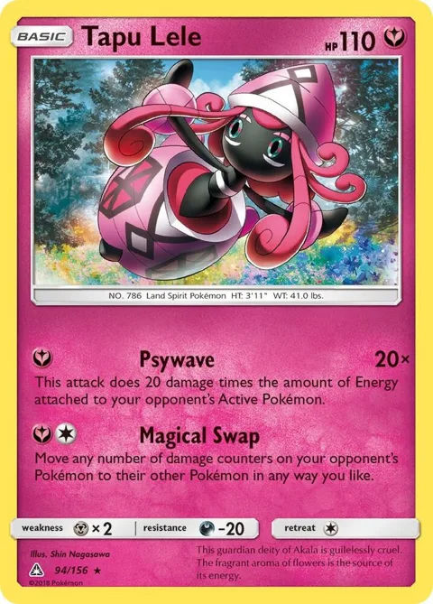 Tapu Lele #94/156 Reverse Holofoil Pokémon card from SM - Ultra Prism