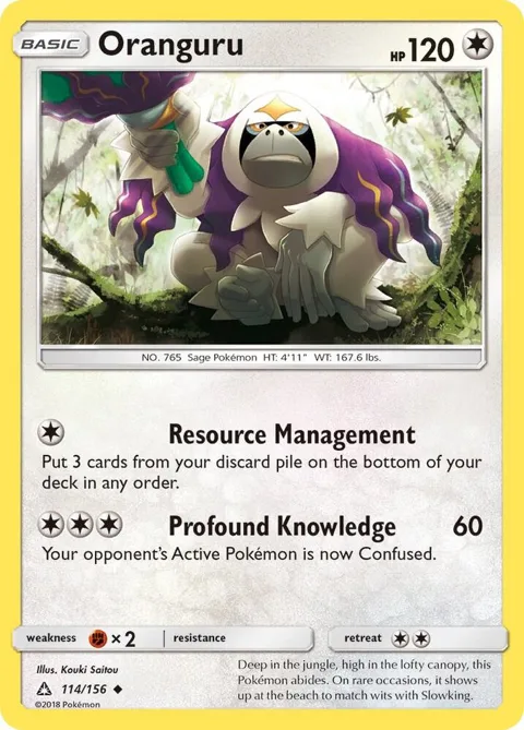 Oranguru #114/156 Pokémon card from SM - Ultra Prism