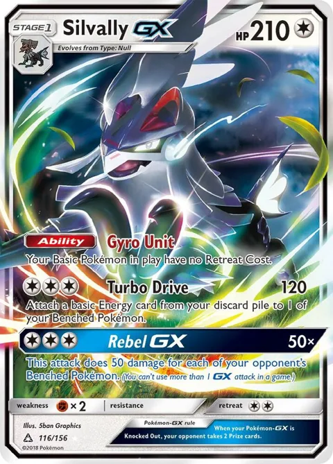 Silvally GX #116/156 Holofoil Pokémon card from SM - Ultra Prism