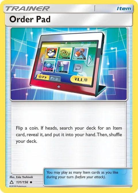 Order Pad #131/156 Pokémon card from SM - Ultra Prism