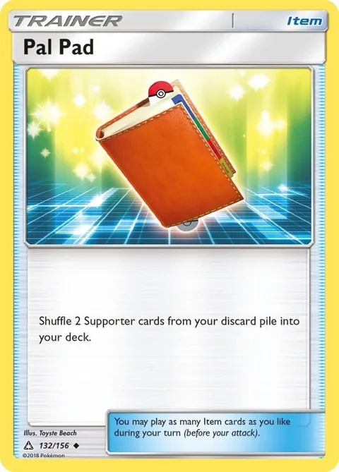 Pal Pad #132/156 Reverse Holofoil Pokémon card from SM - Ultra Prism