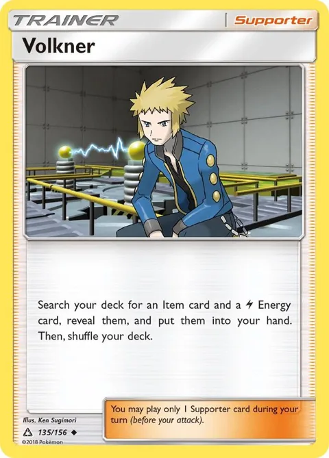 Volkner #135/156 Pokémon card from SM - Ultra Prism