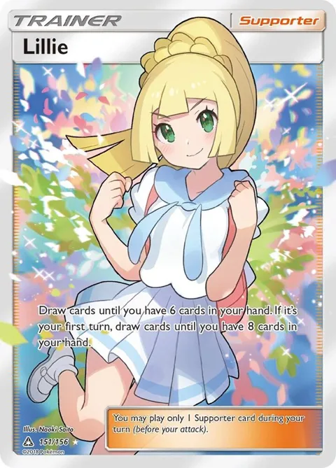 Lillie Full Art #151/156 Holofoil Pokémon card from SM - Ultra Prism