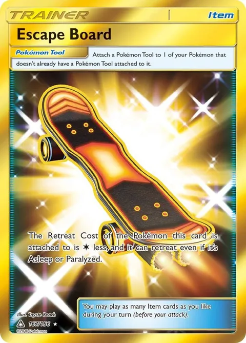 Escape Board Secret Rare #167/156 Holofoil Pokémon card from SM - Ultra Prism