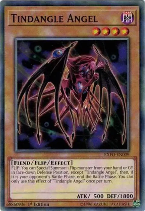 Tindangle Angel EXFO-EN009 1st Edition Yu-Gi-Oh card from Extreme Force