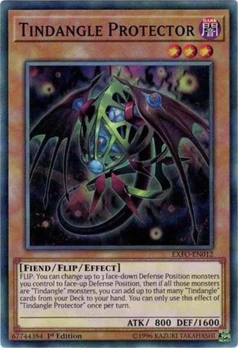 Tindangle Protector EXFO-EN012 1st Edition Yu-Gi-Oh card from Extreme Force