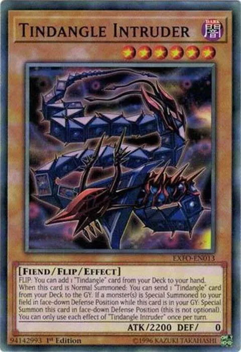Tindangle Intruder EXFO-EN013 1st Edition Yu-Gi-Oh card from Extreme Force