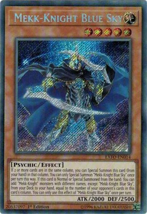 Mekk-Knight Blue Sky EXFO-EN014 1st Edition Yu-Gi-Oh card from Extreme Force