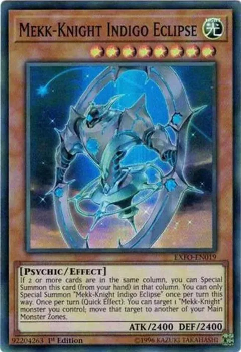Mekk-Knight Indigo Eclipse EXFO-EN019 1st Edition Yu-Gi-Oh card from Extreme Force