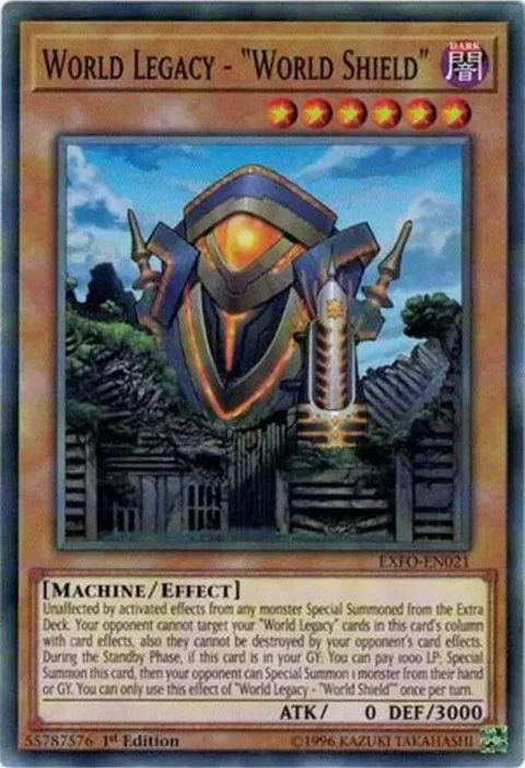 World Legacy - "World Shield" EXFO-EN021 Unlimited Yu-Gi-Oh card from Extreme Force