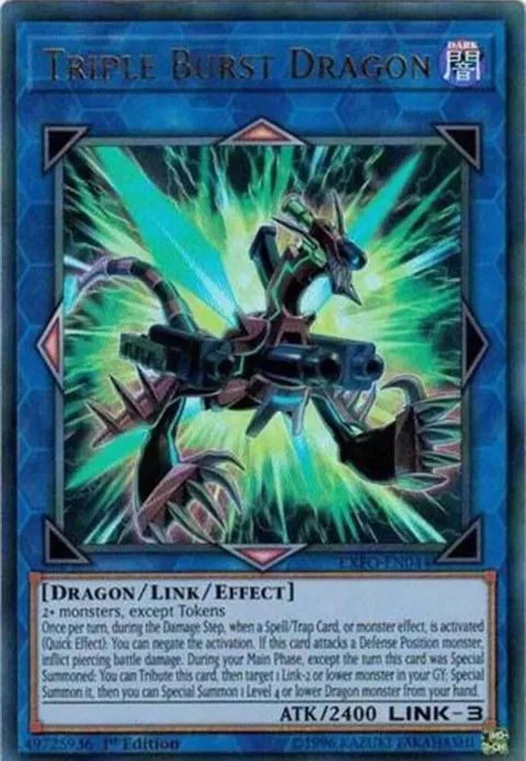 Triple Burst Dragon EXFO-EN044 Unlimited Yu-Gi-Oh card from Extreme Force