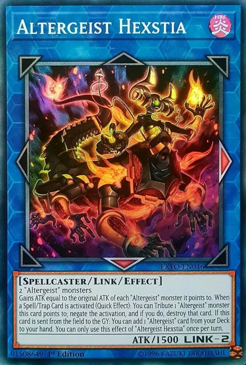 Altergeist Hexstia EXFO-EN046 1st Edition Yu-Gi-Oh card from Extreme Force