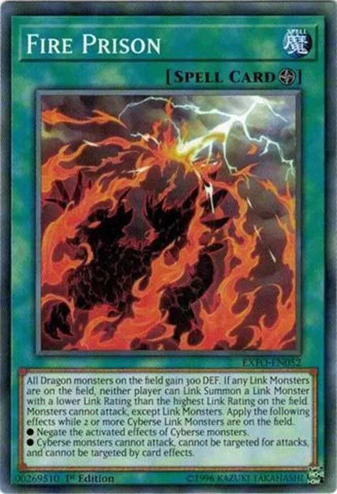 Fire Prison EXFO-EN052 Unlimited Yu-Gi-Oh card from Extreme Force