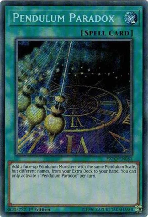 Pendulum Paradox EXFO-EN061 Unlimited Yu-Gi-Oh card from Extreme Force