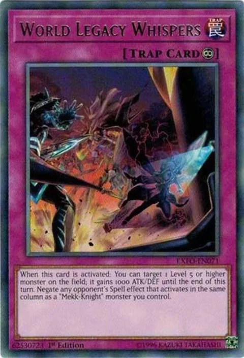 World Legacy Whispers EXFO-EN071 1st Edition Yu-Gi-Oh card from Extreme Force