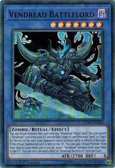 Vendread Battlelord EXFO-EN082 Unlimited Yu-Gi-Oh card from Extreme Force