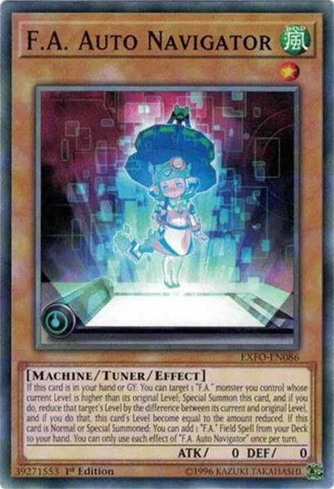 F.A. Auto Navigator EXFO-EN086 1st Edition Yu-Gi-Oh card from Extreme Force