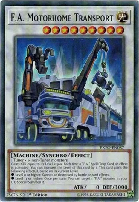 F.A. Motorhome Transport EXFO-EN087 Unlimited Yu-Gi-Oh card from Extreme Force