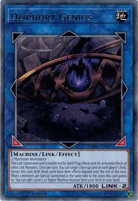 Qliphort Genius EXFO-EN095 Unlimited Yu-Gi-Oh card from Extreme Force