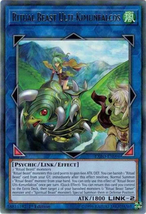 Ritual Beast Ulti-Kimunfalcos EXFO-EN096 1st Edition Yu-Gi-Oh card from Extreme Force