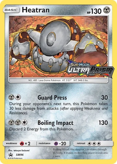 Heatran - SM96 Prerelease #SM96 Holofoil Pokémon card from SM Promos