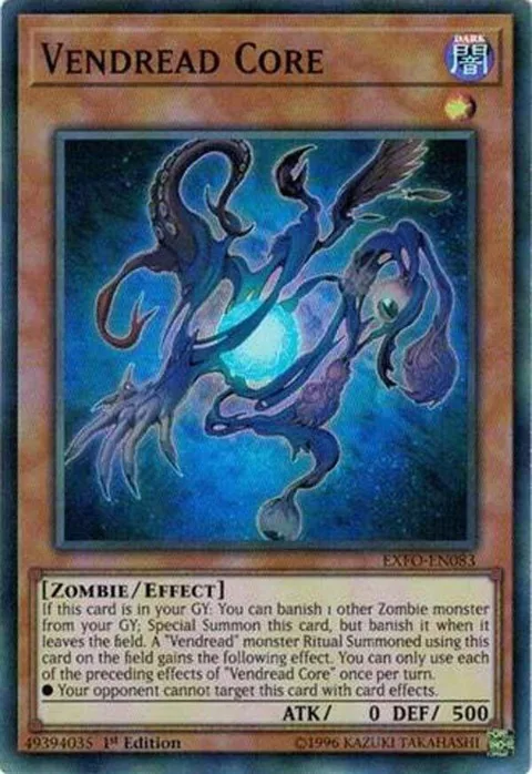Vendread Core EXFO-EN083 1st Edition Yu-Gi-Oh card from Extreme Force