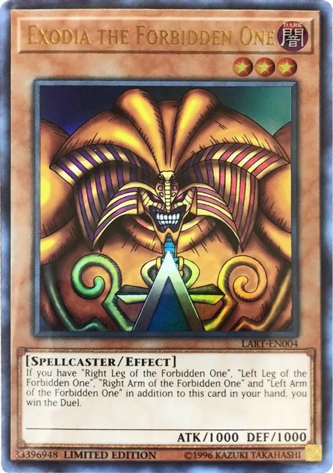 Exodia the Forbidden One LART-EN004 Yu-Gi-Oh card from The Lost Art Promotion
