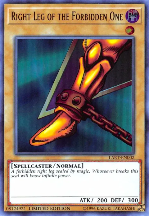 Right Leg of the Forbidden One LART-EN002 Yu-Gi-Oh card from The Lost Art Promotion