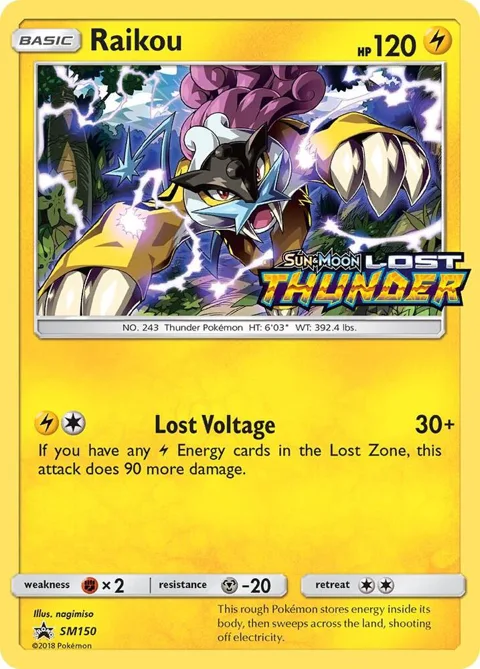 Raikou - SM150 Prerelease #SM150 Holofoil Pokémon card from SM Promos