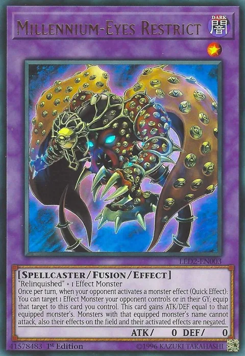 Millennium-Eyes Restrict LED2-EN003 Yu-Gi-Oh card from Legendary Duelists: Ancient Millennium