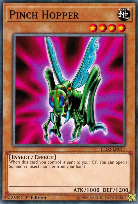 Pinch Hopper LED2-EN011 Yu-Gi-Oh card from Legendary Duelists: Ancient Millennium