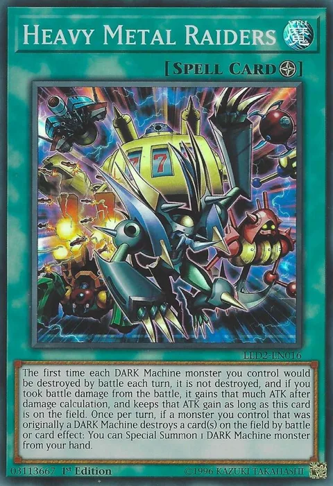 Heavy Metal Raiders LED2-EN016 Yu-Gi-Oh card from Legendary Duelists: Ancient Millennium