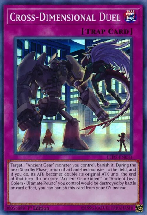 Cross-Dimensional Duel LED2-EN033 Yu-Gi-Oh card from Legendary Duelists: Ancient Millennium