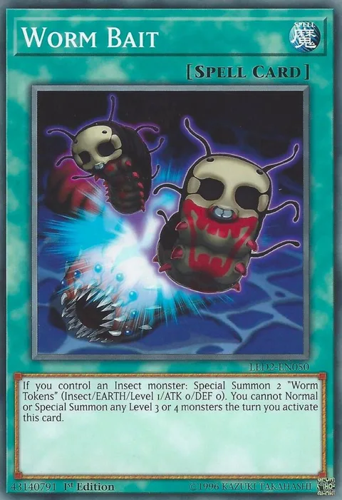 Worm Bait LED2-EN050 Yu-Gi-Oh card from Legendary Duelists: Ancient Millennium