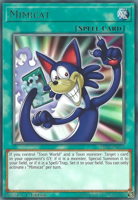 Mimicat LED2-EN051 Yu-Gi-Oh card from Legendary Duelists: Ancient Millennium