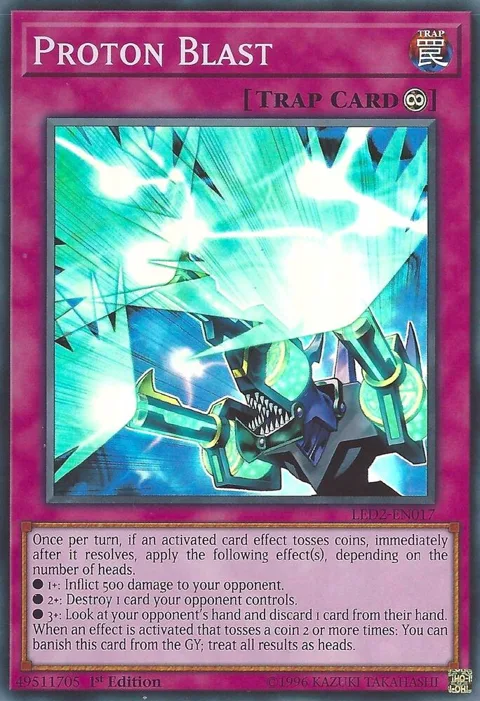 Proton Blast LED2-EN017 Yu-Gi-Oh card from Legendary Duelists: Ancient Millennium