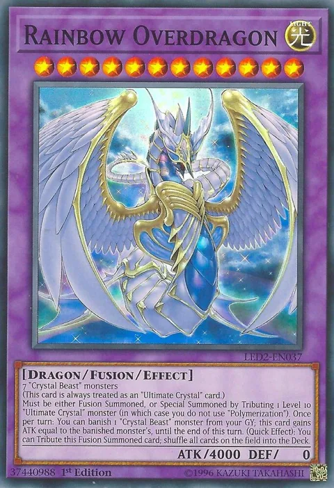 Rainbow Overdragon LED2-EN037 Yu-Gi-Oh card from Legendary Duelists: Ancient Millennium