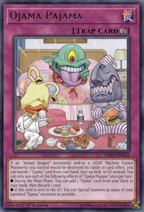Ojama Pajama LED2-EN024 Yu-Gi-Oh card from Legendary Duelists: Ancient Millennium