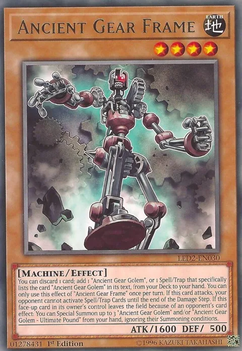 Ancient Gear Frame LED2-EN030 Yu-Gi-Oh card from Legendary Duelists: Ancient Millennium
