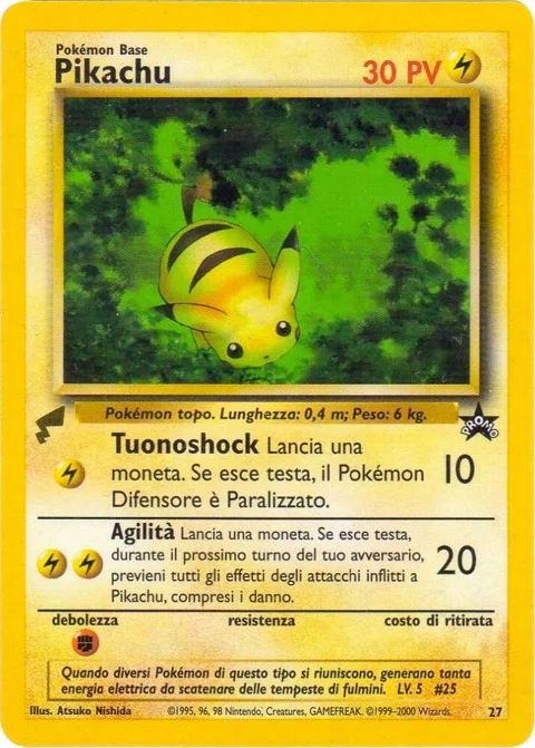 Pikachu Baby #27 Pokémon card from Pikachu World Collection Promos