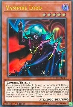 Vampire Lord LCKC-EN024 1st Edition Yu-Gi-Oh card from Legendary Collection Kaiba