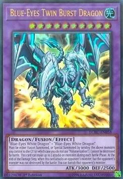 Blue-Eyes Twin Burst Dragon LCKC-EN058 Unlimited Yu-Gi-Oh card from Legendary Collection Kaiba