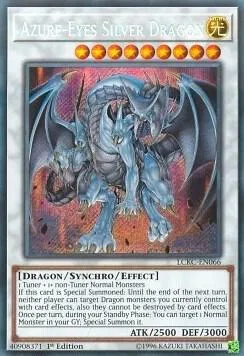 Azure-Eyes Silver Dragon LCKC-EN066 1st Edition Yu-Gi-Oh card from Legendary Collection Kaiba