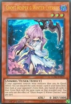 Ghost Reaper & Winter Cherries LCKC-EN079 1st Edition Yu-Gi-Oh card from Legendary Collection Kaiba