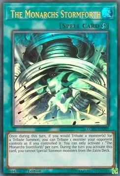 The Monarchs Stormforth LCKC-EN093 1st Edition Yu-Gi-Oh card from Legendary Collection Kaiba
