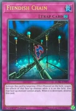 Fiendish Chain LCKC-EN095 1st Edition Yu-Gi-Oh card from Legendary Collection Kaiba
